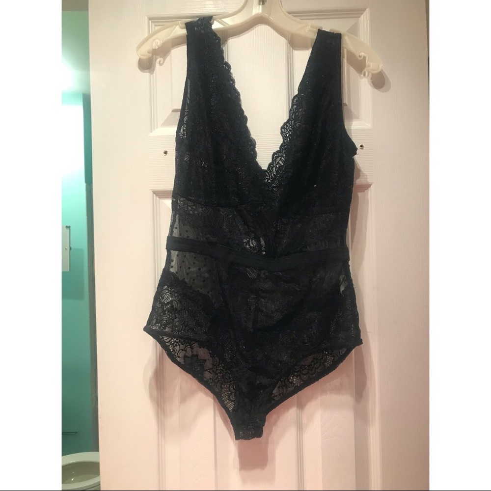 BRAND NEW black lace body suit